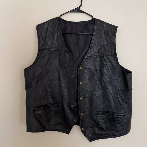 Vintage Leather Vest - Picture 1 of 2